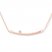 Curved Bar Necklace Diamond Accent 14K Rose Gold