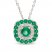 Emerald Necklace 1/15 ct tw Diamonds 10K White Gold 18"