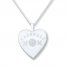 Baseball Mom Heart Sterling Silver Locket Necklace