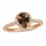 Le Vian Quartz & Diamond Ring 1/3 ct tw 14K Strawberry Gold