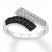 Black & White Diamond Ring 1/2 ct tw Round-cut Sterling Silver