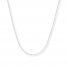 Cable Chain Necklace 14K White Gold 24" Length