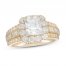 Neil Lane Diamond Engagement Ring 3 ct tw Princess/Round 14K Yellow Gold