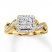 Diamond Engagement Ring 5/8 cttw Princess/Round 14K Yellow Gold