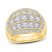 Men's Diamond Ring 3 ct tw Round-cut 10K Yellow Gold