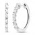 Diamond Huggie Hoop Earrings 1/2 ct tw Marquise-cut 10K White Gold
