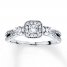 Diamond Engagement Ring 1/2 ct tw Princess-cut 14K White Gold