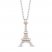 Disney Treasures Aristocats Diamond Necklace 1/20 ct tw Sterling Silver/10K Rose Gold