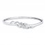 Diamond Bangle Bracelet 1/20 ct tw Round-cut Sterling Silver