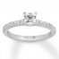 Previously Owned Leo Diamond Engagement Ring 3/4 Carat tw 14K White Gold