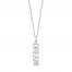 Hallmark Diamonds Dream Necklace 1/6 ct tw Sterling Silver/10K Rose Gold 18"