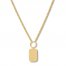Dog Tag Necklace 14K Yellow Gold 16" to 20" Adjustable