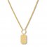 Dog Tag Necklace 14K Yellow Gold 16" to 20" Adjustable