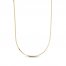 Square Box Chain Necklace 14K Yellow Gold 18"