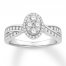 Diamond Engagement Ring 5/8 ct tw Round-cut 14K White Gold