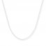 Box Chain Necklace 14K White Gold 16" Length