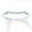 Wedding Band 1/15 ct tw Diamonds 10K White Gold