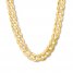 Men's Cuban Curb Chain Necklace 14K Yellow Gold 22" Length