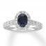 Neil Lane Sapphire Engagement Ring 7/8 ct tw Diamonds 14K Gold