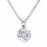 Diamond Flower Necklace 1/20 Carat Round-cut Sterling Silver