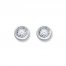 Diamond Solitaire Earrings 1/10 ct tw Sterling Silver