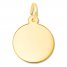 Round Disc Charm 14K Yellow Gold