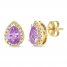Le Vian Amethyst & Diamond Earrings 1/4 ct tw 14K Honey Gold