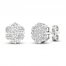 Diamond Fashion Earrings 1/3 ct tw Round-cut 10K White Gold