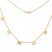 Dangling Disc Necklace 14K Yellow Gold 16" to 18" Adjustable