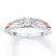 Promise Ring 1/6 ct tw Diamonds Sterling Silver/10K Gold
