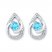 Blue Topaz Earrings Diamond Accents 10K White Gold
