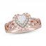 Neil Lane Diamond Engagement Ring 7/8 ct tw Heart/Round-Cut 14K Two-Tone Gold