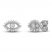 Diamond Evil Eye Earrings 1/4 ct tw Round & Baguette 10K White Gold