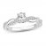 Diamond Engagement Ring 1/2 ct tw Round/Oval 14K White Gold