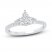 Diamond Engagement Ring 3/8 ct tw Round/Pear 10K White Gold