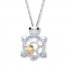 Diamond Turtle Necklace 1/10 carat tw Sterling Silver/10K Gold