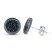 Men's Black Diamond Stud Earrings 1/3 ct tw Round-cut 10K White Gold