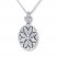 Oval Locket Necklace 1/10 ct tw Diamonds Sterling Silver