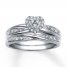 Diamond Bridal Set 1/4 ct tw Round-cut 10K White Gold