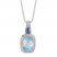 Le Vian Aquamarine & Sapphire Necklace 1/4 ct tw Diamonds 14K Vanilla Gold 18"