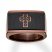 Men's Black Diamond Cross Ring 1/20 ct tw Stainless Steel