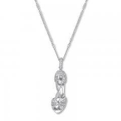 Emmy London Diamond Shoe Necklace 1/5 ct tw Sterling Silver