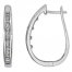 Previously Owned Diamond Hoop Earrings 1/2 ct tw Round/Baguette 14K White Gold