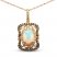 Le Vian Creme Brulee Opal Necklace 7/8 ct tw Diamonds 14K Strawberry Gold 18"