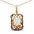Le Vian Creme Brulee Opal Necklace 7/8 ct tw Diamonds 14K Strawberry Gold 18"
