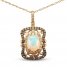 Le Vian Creme Brulee Opal Necklace 7/8 ct tw Diamonds 14K Strawberry Gold 18"