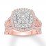 Diamond Engagement Ring 1-5/8 ct tw Round-cut 14K Two-Tone Gold