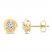 Center of Me Diamond Stud Earrings 3/8 ct tw 10K Yellow Gold