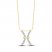 Diamond Pisces Necklace 1/10 ct tw Round-cut 10K Yellow Gold 18"