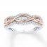 Diamond Ring 1/4 ct tw Round-cut 10K Two-Tone Gold